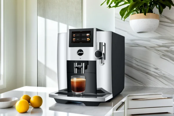 The Jura S8 can make hot coffee drinks just as well as the J