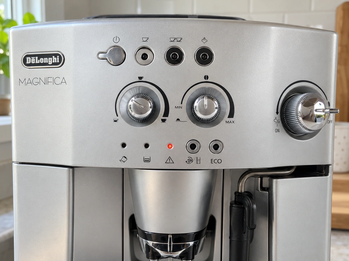 Indicator lights on a De'Longhi Magnifica