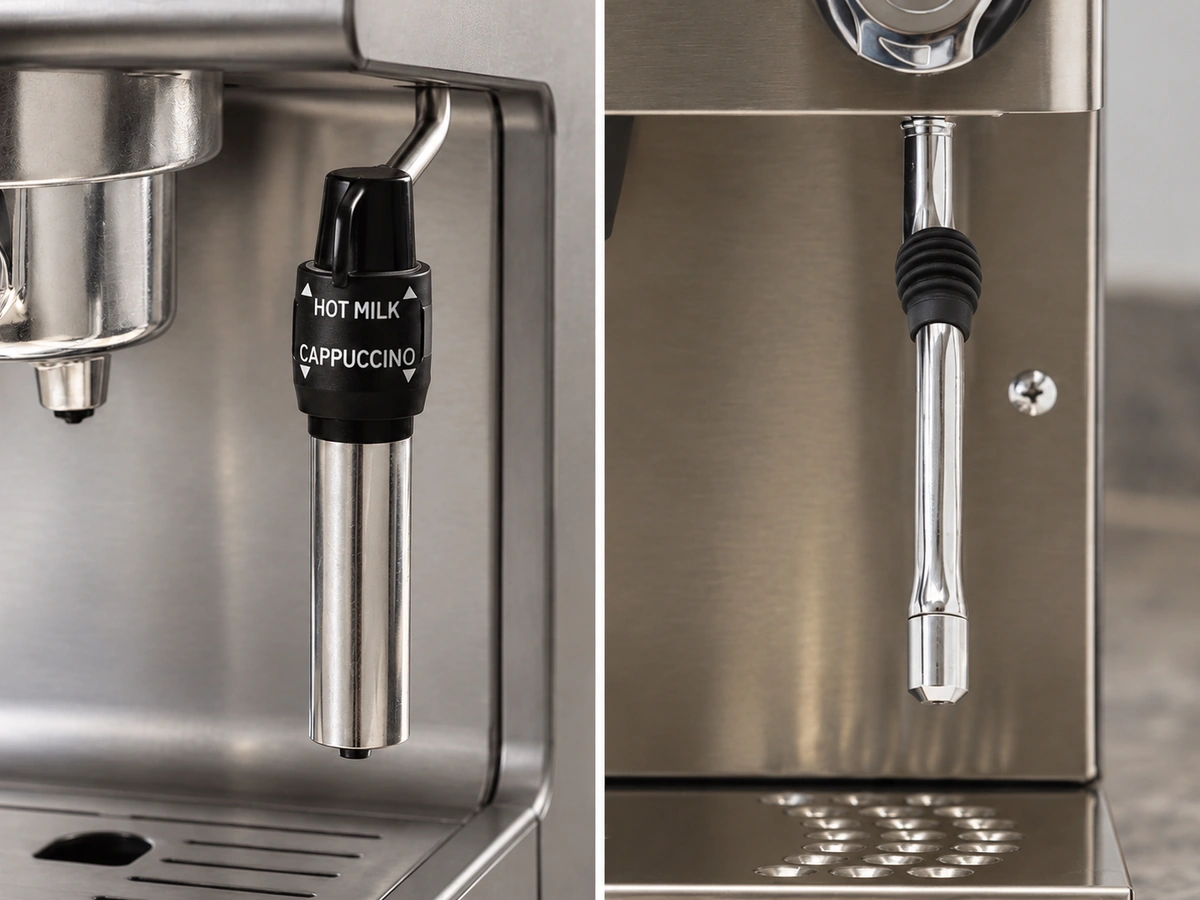 Panarello steam wand vs commercial-style steam wand