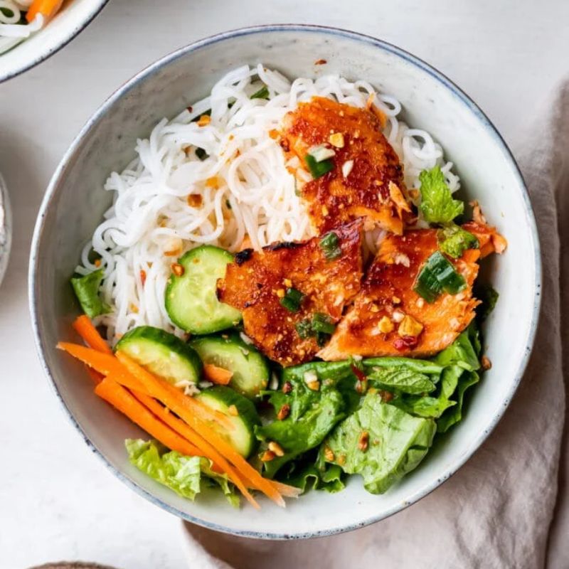 Pho Salad Baked Salmon